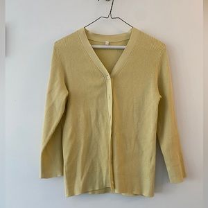 Muji size medium, light yellow cardigan, never worn.